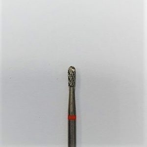 Фреза ФГД 023Ц-М, L=5,5mm, груша, почка, крестообразная мелкая нарезка, красная, КМИЗ