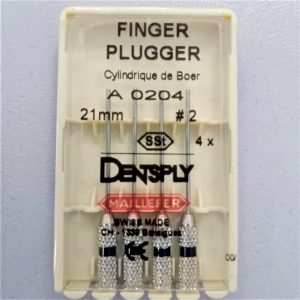 Finger Plugger-упл. гуттаперчи (4шт) №2, ручной, 21 мм, Maillefer
