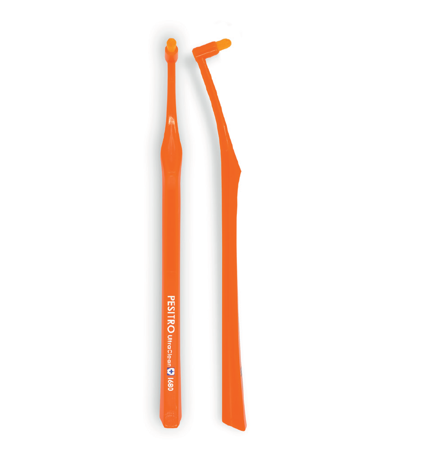 Зубная щетка для взрослых с пластиковой ручкой Pesitro (UltraClean Ultra soft 1680 single tuft)