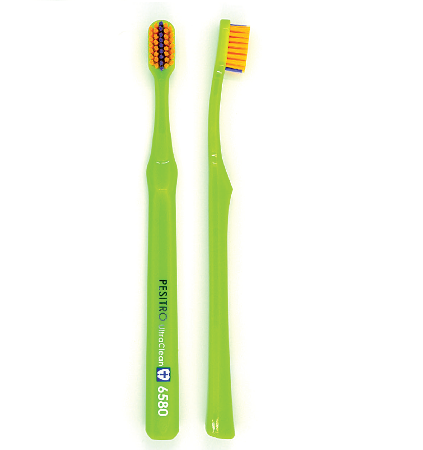 Зубная щетка для взрослых с пластиковой ручкой Pesitro (UltraClean Ultra soft 6580)