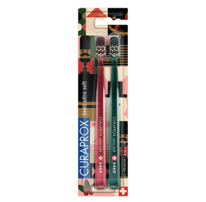 Набор зубных щеток CURAPROX ultrasoft, d 0,10 мм (2 шт.) CS5460/2 Duo Christmas 2023