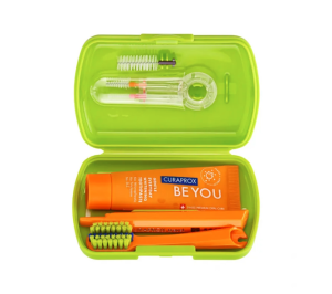 Ортодонтический дорожный набор CURAPROX BE YOU в зеленом боксе