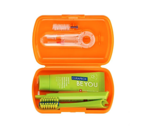 Ортодонтический дорожный набор CURAPROX BE YOU в оранжевом боксе