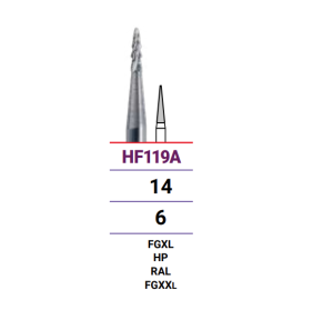Бор твердосплавный HF119A014FGXL, ökoDENT